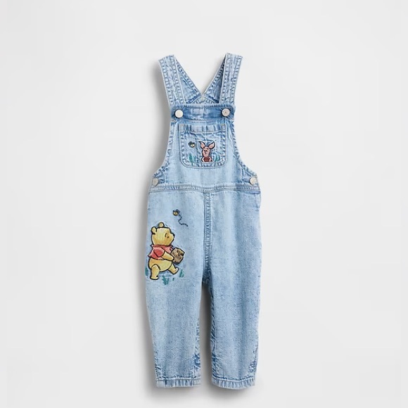 NWT Gap -Baby Winnie The Pooh Denim Overalls size 3-6 months